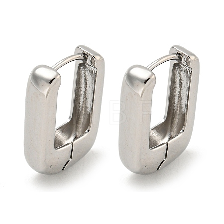 Brass Hoop Earrings EJEW-L211-010R-P-1