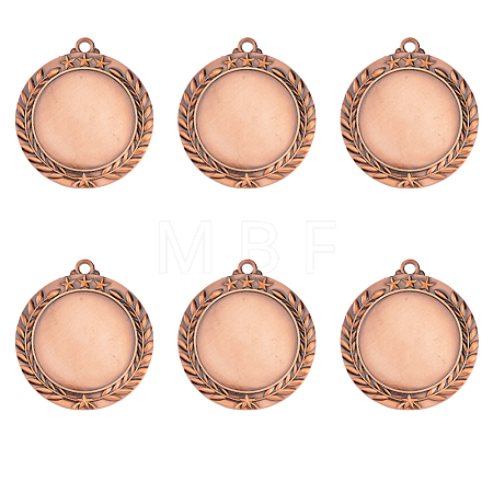 6Pcs Alloy Pendant Cabochons Settings FIND-FG0002-36R-1