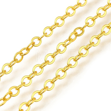Rack Plating Brass Curb Chains CHC-M001-03G-01-1