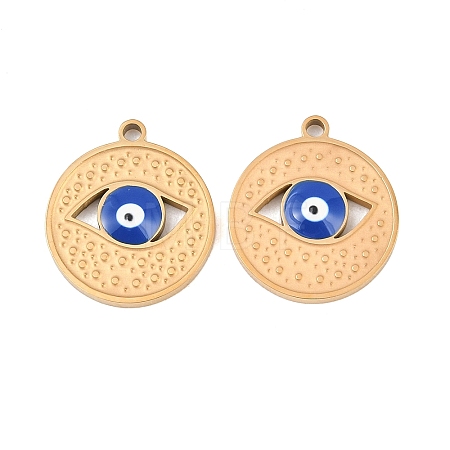 304 Stainless Steel Enamel Pendants STAS-Z190-09G-05-1