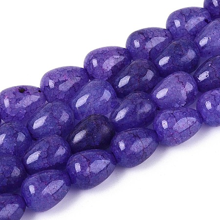 Baking Paint Crackle Glass Beads Strands DGLA-N019-03A-06-1