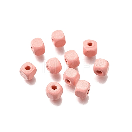 Spray Painted Wooden Beads WOOD-P021-01A-25-1