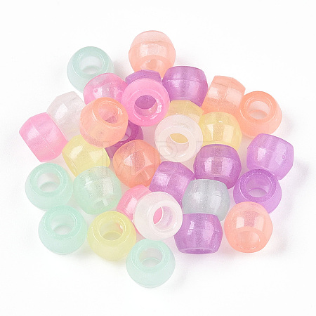 Transparent Luminous Acrylic Beads OACR-N137-34-1