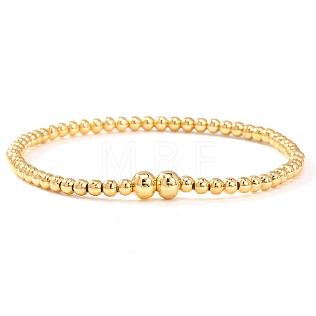 Minimalist Brass Beads Stretch Bracelets for Women XV4057-3-1