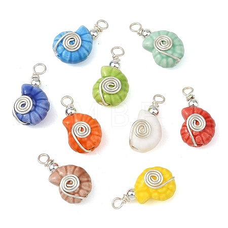 Handmade Porcelain Pendants PALLOY-JF05988-01-1