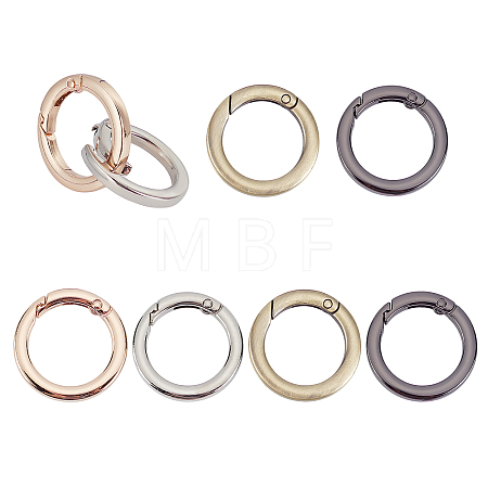 8Pcs 4 Color Alloy Spring Ring Clasps FIND-PH0002-45-1