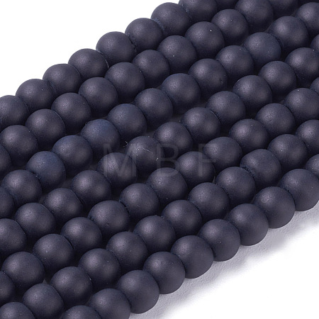 Baking Paint Transparent Glass Bead Strands X-GLAA-S031-4mm-38-1