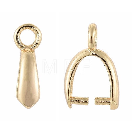 Brass Pinch Bails X-KK-T029-51G-1