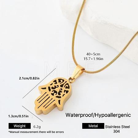 304 Stainless Steel Pendant Necklaces WL9632-3-1