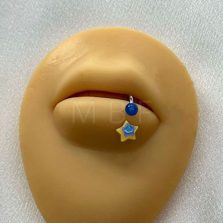 316L Surgical Stainless Steel with Acrylic Luminous Lip Rings FS-WG019E1-02-1
