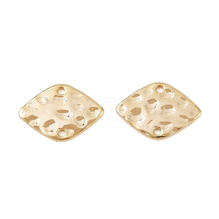 Brass Textured Geometric Connector Charms KK-B137-10G-02-1