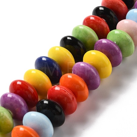 Glazed Porcelain Beads PORC-E017-02H-1