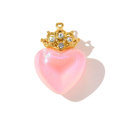 304 Stainless Steel Resin Pendants STAS-OY010-40G-1