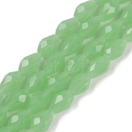 Electroplate Imitation Jade Glass Beads Strands EGLA-N013-J4mm-D04-1