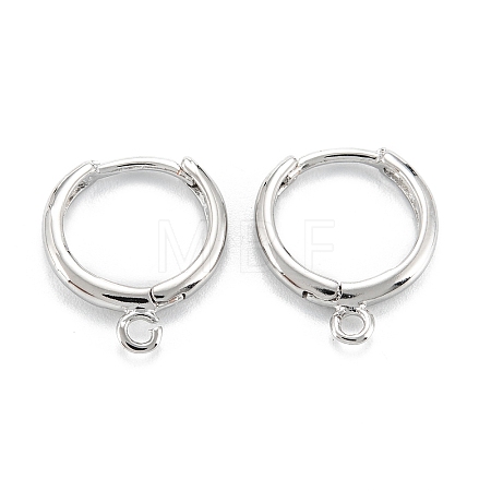 Rack Plating Brass Huggie Hoop Earrings Finding LS-KK-D063-05P-1