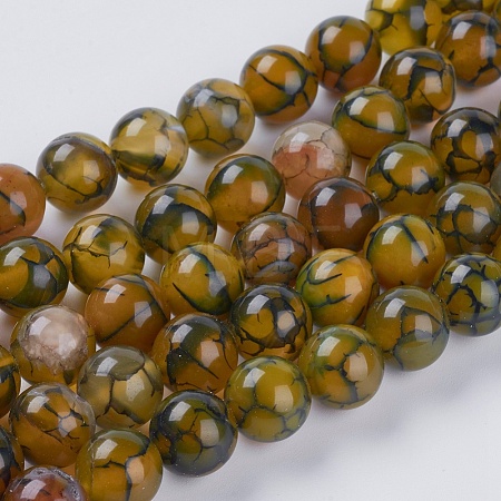 Natural Dragon Veins Agate Beads Strands X-G-G515-10mm-02B-1