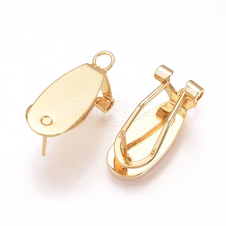 Brass Stud Earring Findings KK-Q735-141G-1