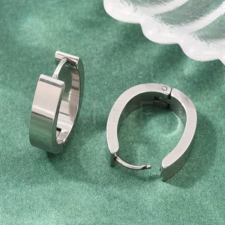 201 Stainless Steel Hoop Earrings EJEW-T056-03P-04-1