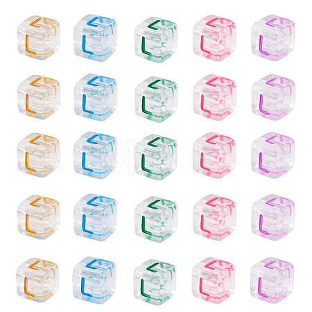 50Pcs Acrylic European Beads MACR-TADJ0001-13L-1
