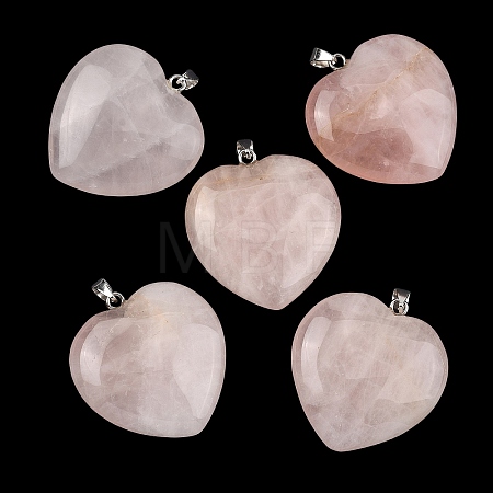 Natural Rose Quartz Pendants GG-K002-12A-03-1