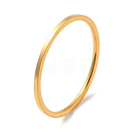 Ion Plating(IP) 304 Stainless Steel Simple Plain Band Finger Ring for Women Men High Polished RJEW-F152-05G-A-1