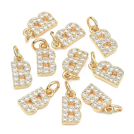 SHEGRACE Brass Micro Pave Clear Cubic Zirconia Pendants XGRQ29352-394G-B-1