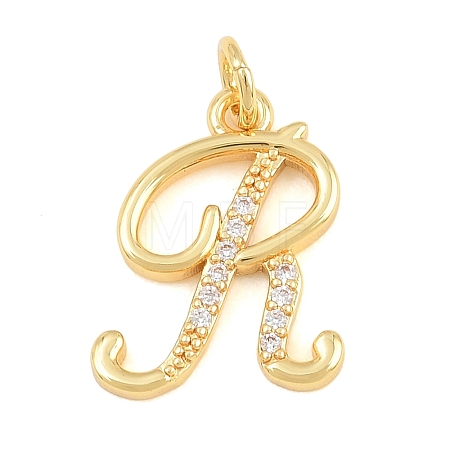 Brass Micro Pave Clear Cubic Zirconia Pendants CU-CBA7939-01R-G-1