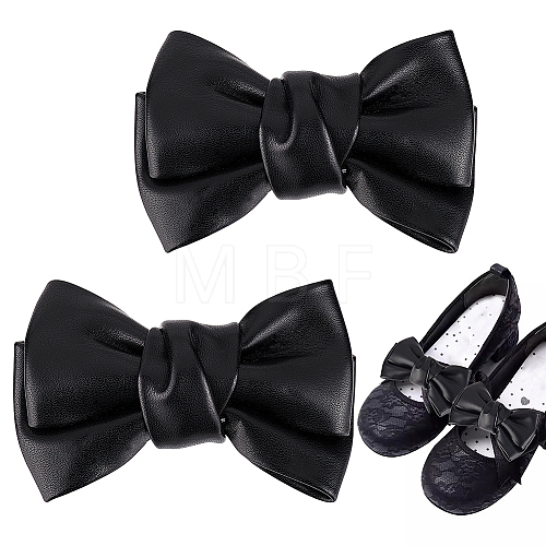 Bowknot Imitation Leather Shoe Decorations FIND-WH0423-29-1