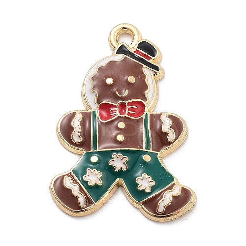 Christmas Theme Alloy Enamel Pendants X-ENAM-D060-04D-1