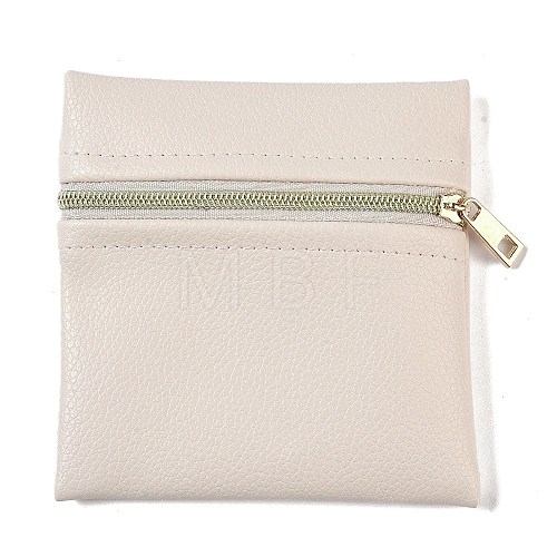 Imitation Leather Jewelry Storage Zipper Bags ABAG-G016-01B-02-1