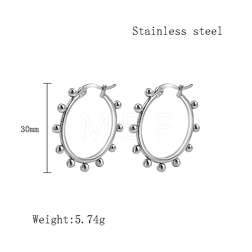 Stainless Steel Hoop Earrings for Women QX9021-16-1