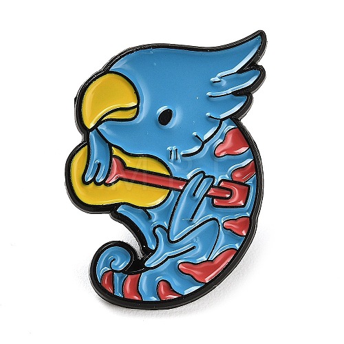 Playing Parrot Enamel Pins JEWB-Z004-02A-EB-1