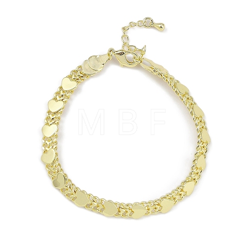 Rack Plating Brass Bracelets for Women BJEW-K244-04G-1