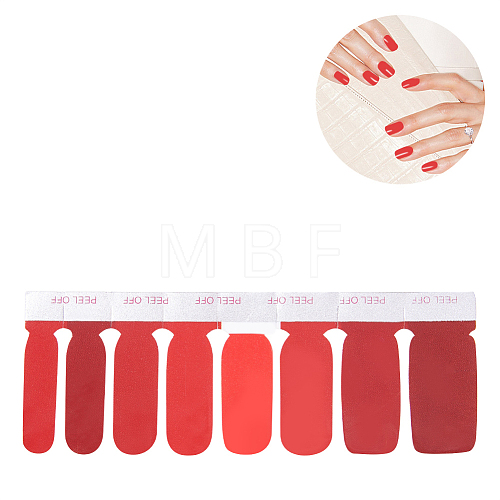 Solid Color Full Cover Best Nail Stickers MRMJ-T039-01R-1