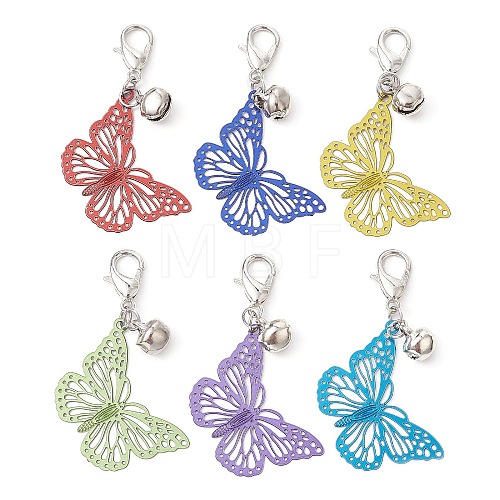 Butterfly Stainless Steel Pendant Decoration HJEW-JM01465-1