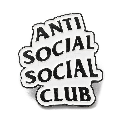 Word Antisocial Social Club Enamel Pin JEWB-H010-04EB-04-1