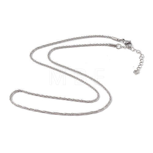 Non-Tarnish 304 Stainless Steel Bone Rope Chain Necklace for Women NJEW-I121-01A-P-1