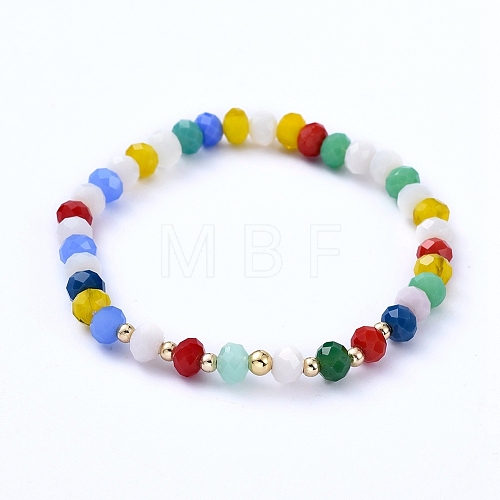 Glass Beads Stretch Bracelets BJEW-JB05141-1