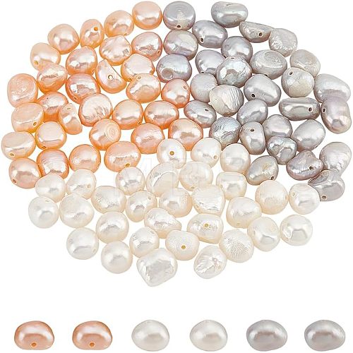  2 Strands Natural Cultured Freshwater Pearl Beads Strands PEAR-NB0001-81-1