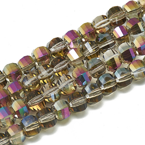Electroplate Glass Beads Strands EGLA-Q094-A10-1