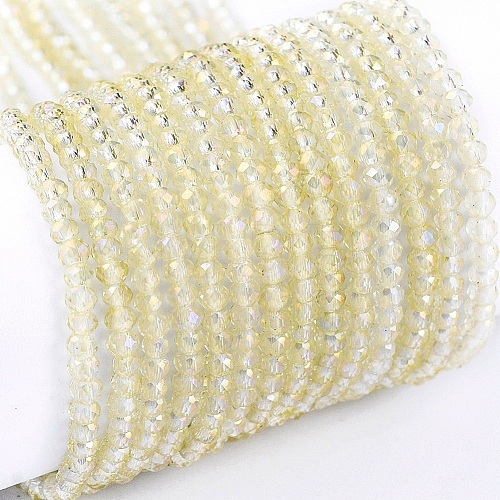 Electroplate Glass Beads Strands EGLA-F149-FR-06-1