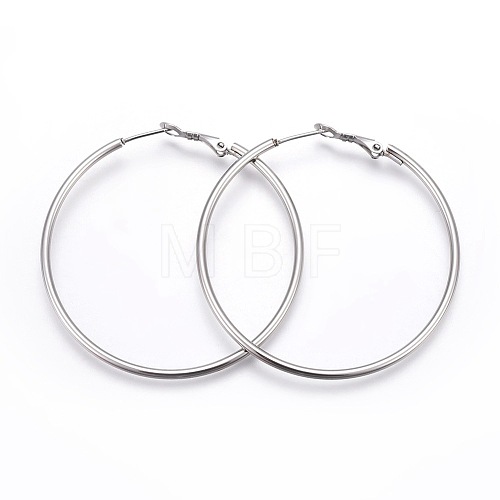 201 Stainless Steel Hoop Earrings EJEW-F188-24P-C-1