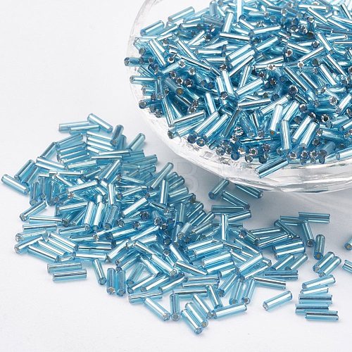 Glass Bugle Beads SEED-E001-6mm-23-1