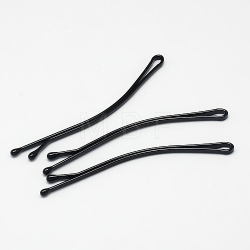 Curving Black Baking Painted Iron Hair Bobby Pins Simple Hairpin PHAR-O002-04-01S-1