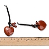 Heart Natural Red Jasper Pendant Decorations G-K353-07D-3