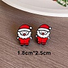 Christmas Theme Resin Stud Earrings FS-WG62E75-07-1