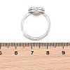 Brass Micro Pave Cubic Zirconia Adjustable Ring Components KK-CBAC351-01P-3