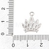 Brass Micro Pave Clear Cubic Zirconia Pendants KK-D225-07P-3