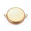 Ion Plating(IP) 304 Stainless Steel Cabochon Connector Settings LS-X-STAS-G127-14-25mm-G-2