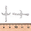 Rhodium Plated 925 Sterling Silver Micro Pave Clear Cubic Zirconia Pendants STER-T007-36P-3